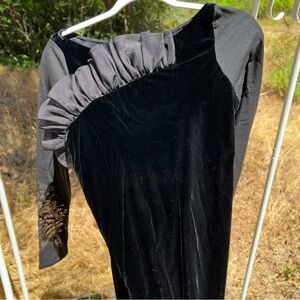 Giorgio Armani black velvet blouse IT 42 S M